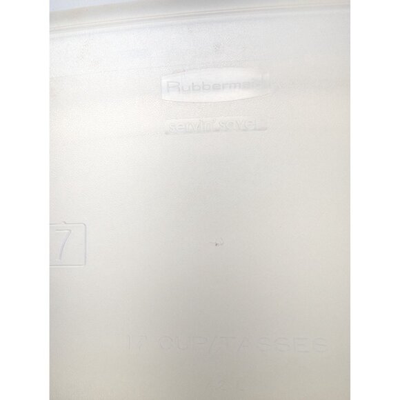 Vintage Rubbermaid Large 17 Cup #7 Rectangle Container Almond Lid B - Picture 4 of 8